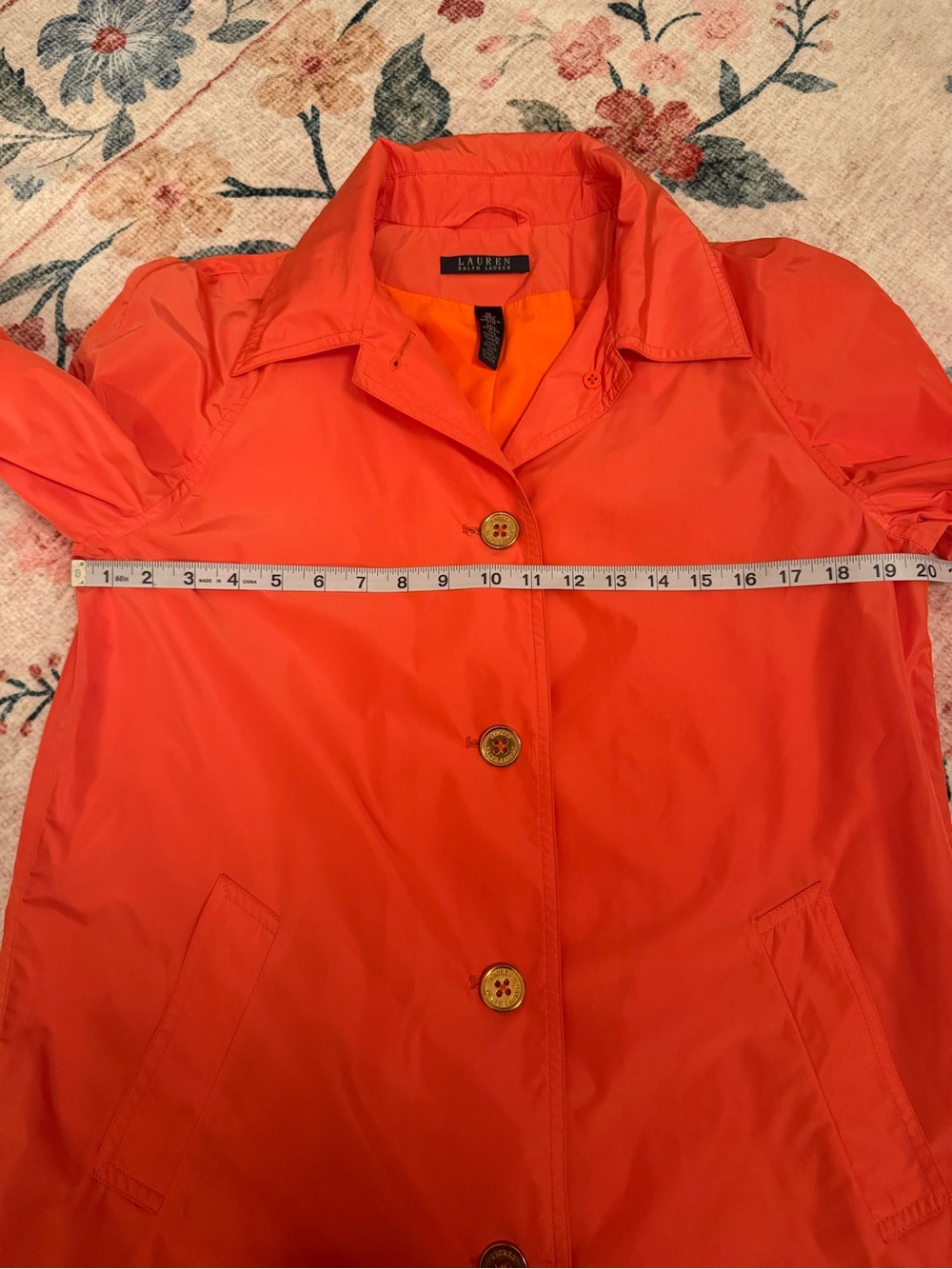 Lauren Ralph Lauren Coral Single-Breasted Trench Coat - Picture 7 of 10